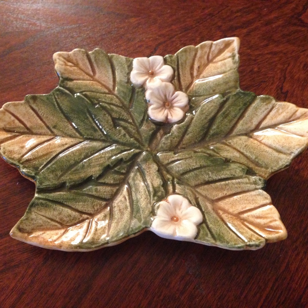Takahasi Leaf and Flower Dish Mini Dish Decor Ring Dish Incense dish Japanese